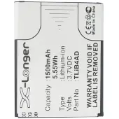 123accu TCL TLiB4AD / CAB1500008C1 accu (1500 mAh, huismerk)