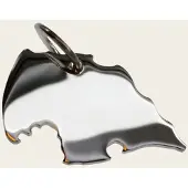 MOOYE ® - Collectie Zilveren Landkaart Fehmarn ketting hanger