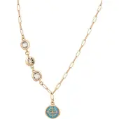 NAEMI Ketting azuur / goud