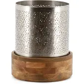 By boo Windlicht Bazar -zilver- 29x29x35 cm