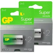 GP Super G-Tech LR20 / D Alkaline Batterij 4 stuks