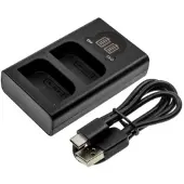 123accu Olympus BCX-1 / V6560040W000 USB-C dubbellader (huismerk)