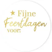 Kassaplan Stickers Fijne feestdagen voor wit/goud wit Papier Cadeauversiering