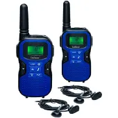 Lexibook oplaadbare walkie-talkies met 5km bereik, oortjes en zaklamp