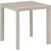 Hespéride Tuintafel voor 2 personen van aluminium met houtlook ÉVASION