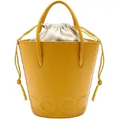Coccinelle Leather Bucket Bag In Mustard Yellow Maat: OS | Handtassen Outlet | Dames | Geel