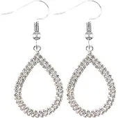 Charme Bijoux Zilver Strass oorbellen - Oana -