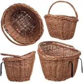 Kadax Darnis rieten fietsmand 35 x 27 cm naturel