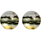 Charme Bijoux Clip Oorbellen- sunrise -2 cm- wit geel-geen gaatje-