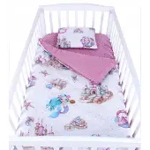 BabyLux Minky katoenen beddengoed- en kussenset 75x100cm