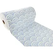 DecoMeister Antislip Vloermat Wit Blauw Patroon - 65x1500cm