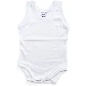 Babidu Romper/Body | Wit | mouwloos | 1125| 6 maand| maat 68