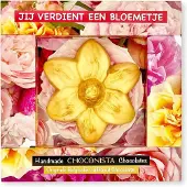 Choconista - Chocoladecadeau - Jij verdient een bloemetje - Handmade
