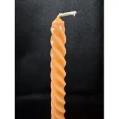 Countryfield dinerkaarsen Twirly oranje 30 cm