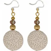 Charme Bijoux Allergievrije oorhangers Behati Lava Goudkleurig creme