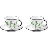 Easy life Herbarium Espressokopjes Set - 2 stuks, 120ml