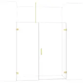 Maxaro Diamond Douchedeur | 175 cm Lichtgoud Helder glas Draaideur
