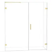 Maxaro Diamond Douchedeur | 175 cm Lichtgoud Helder glas Draaideur
