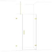 Maxaro Diamond Douchedeur | 115 cm Lichtgoud Helder glas Draaideur