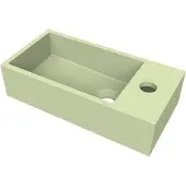 Arcqua Fontein flair 36x18x9 cm met kraangat rechts mat pastel groen
