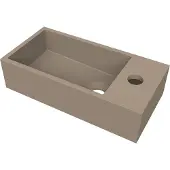 Arcqua Fontein flair 36x18x9 cm met kraangat rechts mat truffel