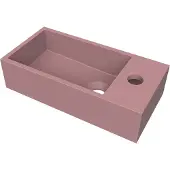 Arcqua Fontein Flair 36x18x9 cm met Kraangat Rechts Mat Roze