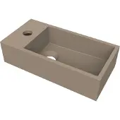 Arcqua Fontein flair 36x18x9 cm met kraangat links mat truffel