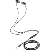Renkforce RF-IE-JH01 In Ear headset Telefoon Kabel Zwart Afstandsbediening