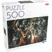 Tactic Noble Deer – Puzzel – 500 stukjes – Edelhert in Boslandschap – Natuur en Wilde Dieren – Hoogwaardige Scandinavische Kwaliteit
