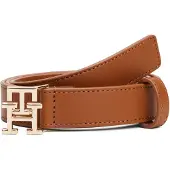 Tommy Hilfiger Riem 'TH Monogram Plaque Buckle' cognac