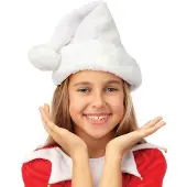 PTIT CLOWN - Zilver en wit kerstmuts voor kinderen