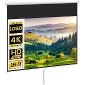 HOMCOM Projectiescherm Kunststof, Metaal 283L x 8B x 192H cm Wit