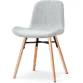 Nolon Nena-Fé Eetkamerstoel grijs melange - houten onderstel