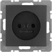 Berker Stopcontact | | S1 (Ongeaard, Antraciet)