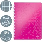 Leitz notitieboekje WOW 4638, A4, geruit, roze