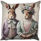 Clayre & Eef Kussenhoes 45x45 cm Beige Polyester