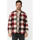 Camel active Overshirt met zijzakken - Maat menswear-XL - Amberrood