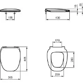 Ideal standard Dea - WC bril ultra dun, softclose, wit mat T676783