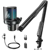 MAONO DM40 Pro-S USB draadloze cardioïde microfoon met RGB en arm