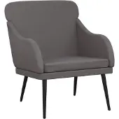 vidaXL Fauteuil 63x76x80 cm kunstleer grijs