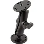 Ram Mounts Universal Double Ball Mount With Two Round Plates B Size Medium Enkelvoudige Zwenkarm
