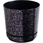 Decor Pot Zwart Marmer Ø 14 cm - Stijlvol en Duurzaam Kunststof