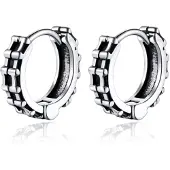 Mendes Oorbellen RVS zilverkleurig – Gear Edge Hoop