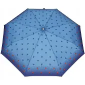 Parasol Volautomatische paraplu dames, two-tone patroon, winddicht, blauw