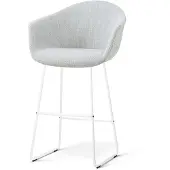 Nolon Nino-Otis barkruk grijs melange - wit onderstel - 75 cm