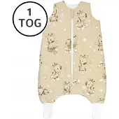 ANKRAS Verwarmde slaapzak met broekspijpen 56-68cm, 1 TOG, 100% katoen