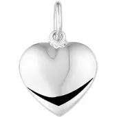 The Jewelry Collection Zilver Gerhodineerde Hanger hart massief 1329844