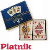 Piatnik Merkloze Speelkaarten, 2 Dekken, 55 Kaarten per Dek, Franse Koningen