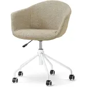 Nolon Nout-Otis bureaustoel taupe melange - wit onderstel