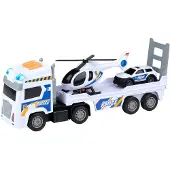 Eddy Toys Gearbox Politie Vrachtwagen Set - Politieauto, Helikopter en Vrachtwagen